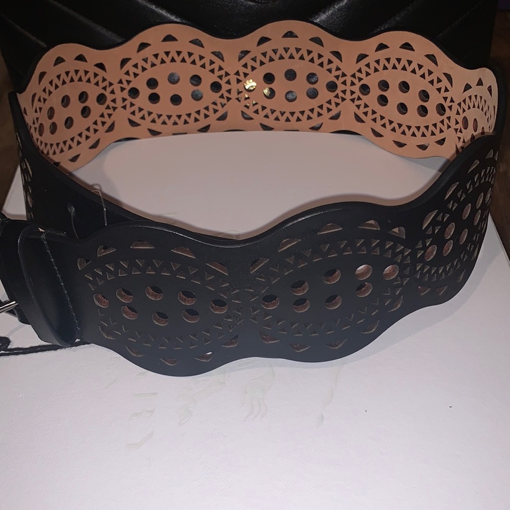 Alaia Paris leather laser belt